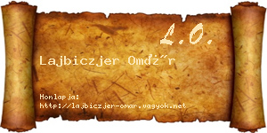 Lajbiczjer Omár névjegykártya
